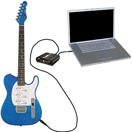 Guitar To Audio-In, Powered By The ART Tube MP Project Pro Audio Pre-Amp